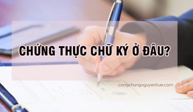 chứng thực chữ ký