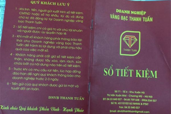Sổ tiết kiệm lập bằng tiền riêng