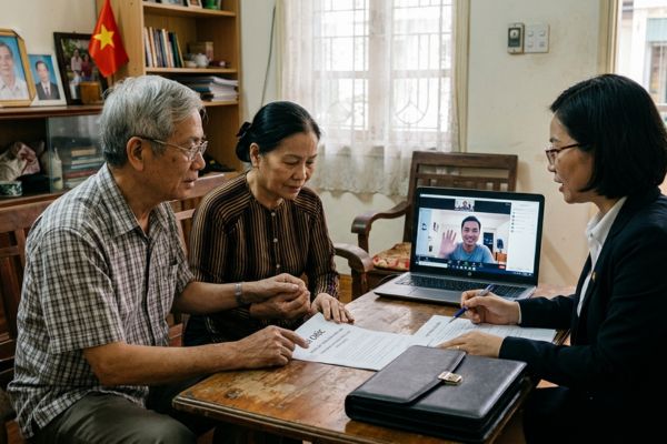 Di chúc của người có con đang ở nước ngoài