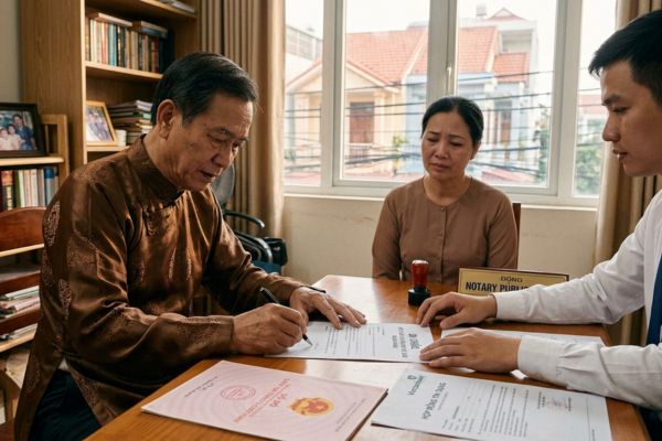 Di chúc để lại nhà ở đang thế chấp ngân hàng