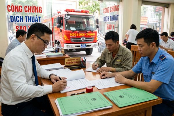 Công chứng hợp đồng mua bán xe chuyên dụng