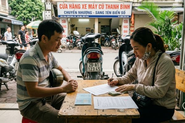 Quy định về mua bán xe mang biển số cố định